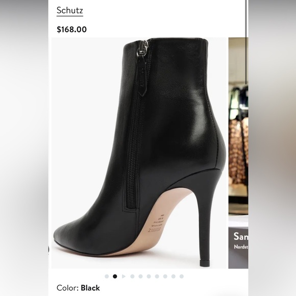 Schutz Mikki Pointed Toe Bootie - Black - Picture 3 of 10